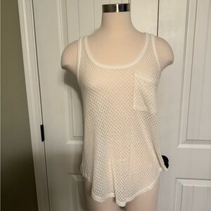 White Sleeveless Women's Top or swimsuit coverup